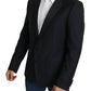 Dolce & Gabbana Elegant Black Virgin Wool Silk Blend Blazer