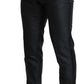 Dolce & Gabbana Elegant Metallic Black Dress Pants