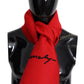 Givenchy Elegant Red Wool Blend Unisex Scarf