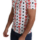 Dolce & Gabbana Chic White Cotton Tee with Heart Print