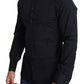 Dolce & Gabbana Sleek Black Slim Fit Cotton Stretch Dress Shirt