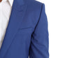 Dolce & Gabbana Exquisite Blue Wool Martini Blazer Jacket