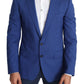 Dolce & Gabbana Exquisite Blue Wool Martini Blazer Jacket