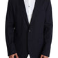 Dolce & Gabbana Exquisite Black Wool Stretch Martini Blazer