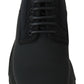 Dolce & Gabbana Elegant Black Calfskin Derby Shoes