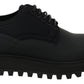 Dolce & Gabbana Elegant Black Calfskin Derby Shoes