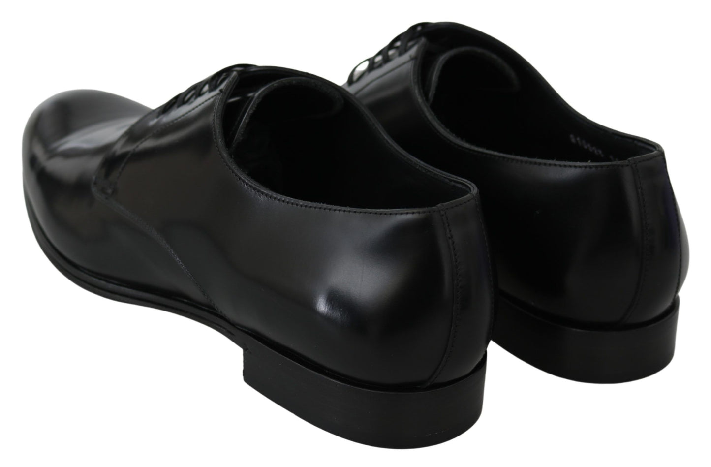 Dolce & Gabbana Elegant Black Leather Derby Shoes