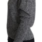 Dolce & Gabbana Elegant Grey Cashmere Lace-Trim Sweater