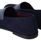 Dolce & Gabbana Elegant Blue Suede Leather Loafers