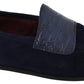 Dolce & Gabbana Elegant Blue Suede Leather Loafers