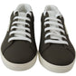 Dolce & Gabbana Sleek White Leather Low Top Sneakers