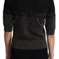 Dolce & Gabbana Elegant Lurex Threaded Jersey Lace Blouse