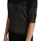 Dolce & Gabbana Elegant Lurex Threaded Jersey Lace Blouse