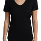 Dolce & Gabbana Elegant Black Wool Round Neck T-Shirt