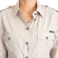 Dolce & Gabbana Elegant Beige Cotton Safari Shirt