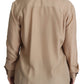 Dolce & Gabbana Elegant Beige Silk Shirt