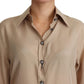 Dolce & Gabbana Elegant Beige Silk Shirt