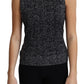 Dolce & Gabbana Elegant Chevron Virgin Wool Crew Neck Top