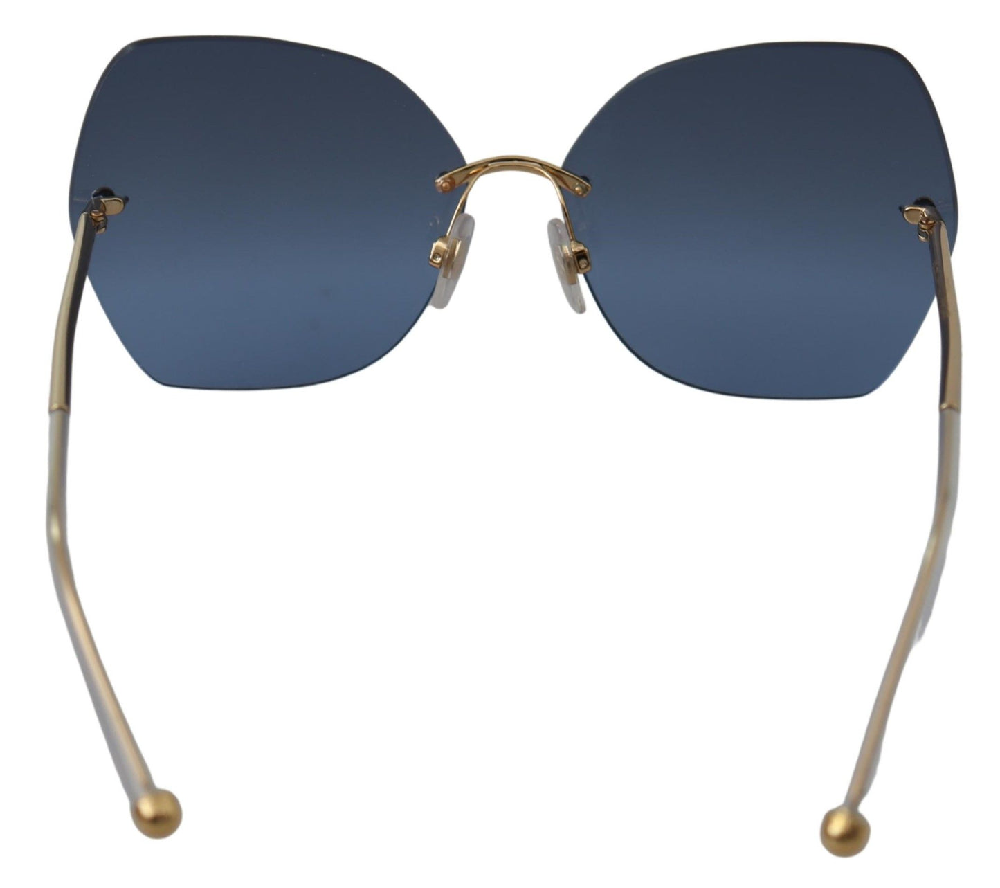 Dolce & Gabbana Elegant Gold-Blue Gradient Sunglasses