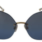 Dolce & Gabbana Elegant Gold-Blue Gradient Sunglasses