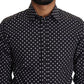 Dolce & Gabbana Elegant Polka Dot Men's Long Sleeve Shirt