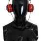 Dolce & Gabbana FRENDS Leather Red Floral Crystal Headset Headphones