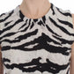 Dolce & Gabbana Zebra Print Cashmere Sleeveless Top