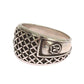 Nialaya Elegant Silver Band with Black Accents