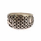 Nialaya Elegant Silver Band with Black Accents