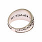 Nialaya Elegant Silver Band with Black Accents