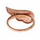 Nialaya Elegant Pink Gold CZ Crystal Ring