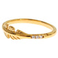 Nialaya Elegant Gold Plated Sterling Silver CZ Ring