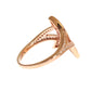 Nialaya Pink Gold Plated Silver CZ Crystal Ring