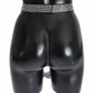 Dolce & Gabbana Black Silk Clear Crystal Bow Waist Belt