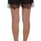 Dolce & Gabbana Elegant Black Floral Lace Silk Shorts