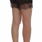 Dolce & Gabbana Elegant Black Floral Lace Silk Shorts