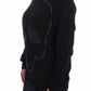 Exte Chic Skull Motif Crew-Neck Cotton Sweater