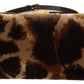 Dolce & Gabbana Elegant Giraffe Pattern Welcome Bag with Gold Accents