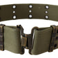 Ermanno Scervino Chic Army Green Cotton Waist Belt