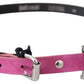 Just Cavalli Fuschia Pink Leather Waist Belt