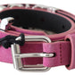 Just Cavalli Fuschia Pink Leather Waist Belt