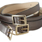 GF Ferre Metallic Bronze Leather Fashion Belt