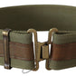 Ermanno Scervino Chic Army Green Rustic Belt