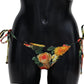 Dolce & Gabbana Elegant Black Floral Bikini Bottom