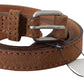 Ermanno Scervino Elegant Slim Leather Waist Belt in Brown