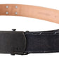 Ermanno Scervino Chic Blue Leather Waist Belt