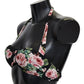 Dolce & Gabbana Elegant Black Floral Bikini Top