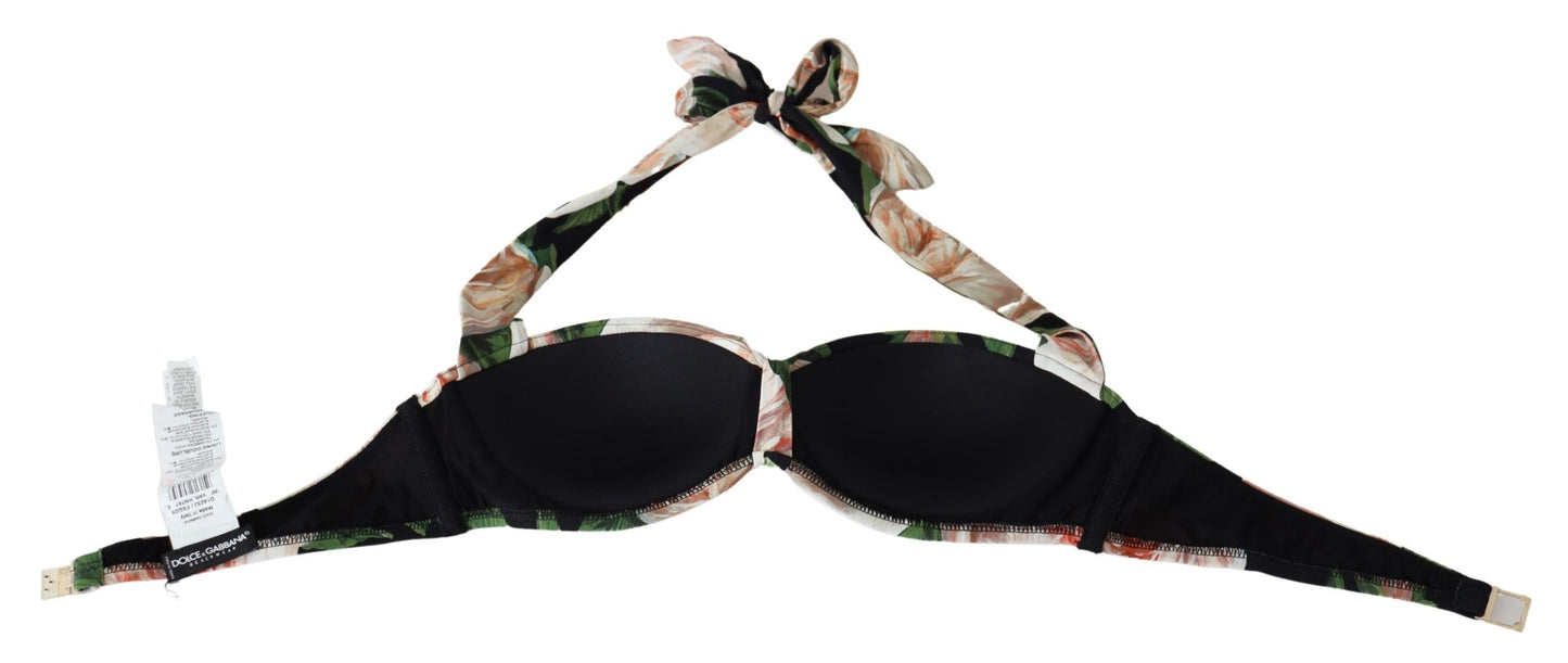 Dolce & Gabbana Floral Elegance Elastic Bikini Top