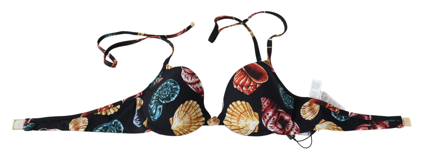 Dolce & Gabbana Chic Seashell Print Bikini Top