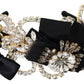 Dolce & Gabbana Elegant Silk Crystal Diadem - Gold & Black